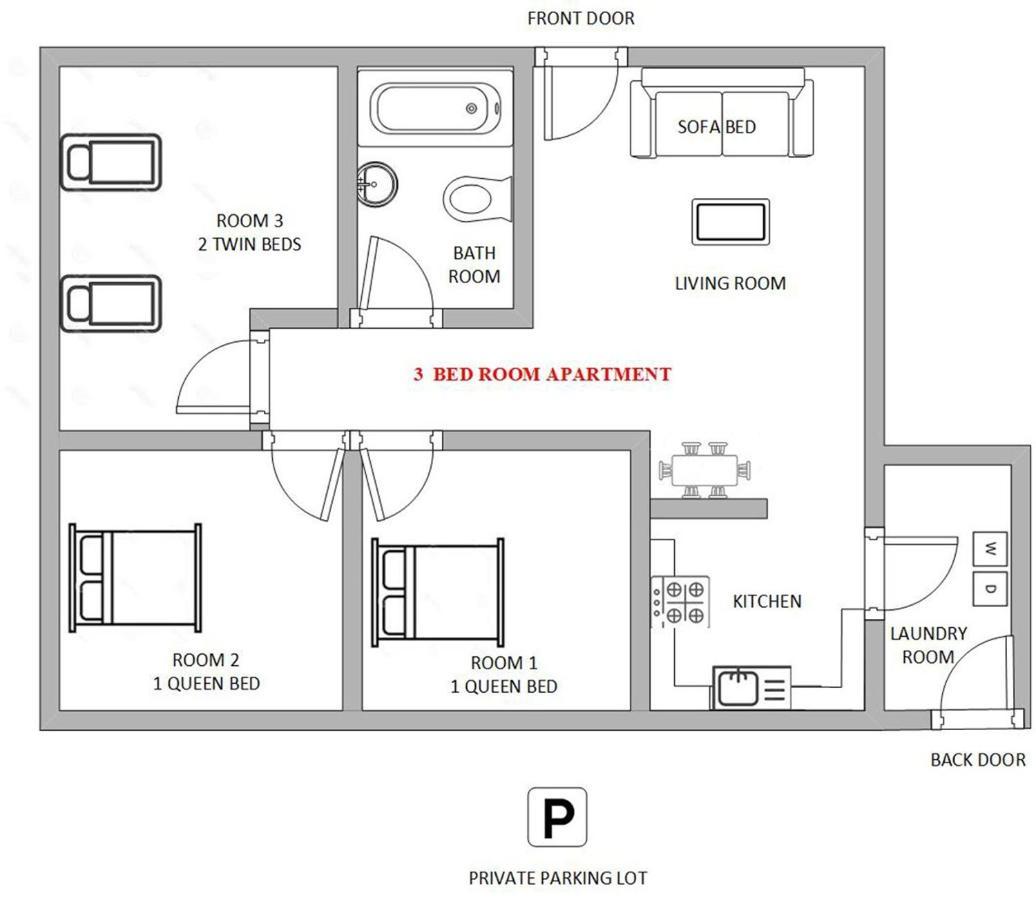 1 Or 3 Bedroom Apartment With Full Kitchen Page Luaran gambar